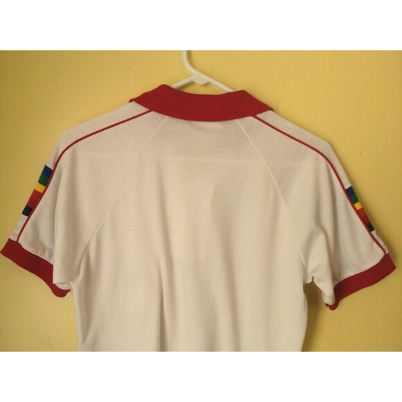 Vintage 1980's Hawaii Rainbow Warriors White Polo Shirt Thin Soft Men's Large - Picture 8 of 9